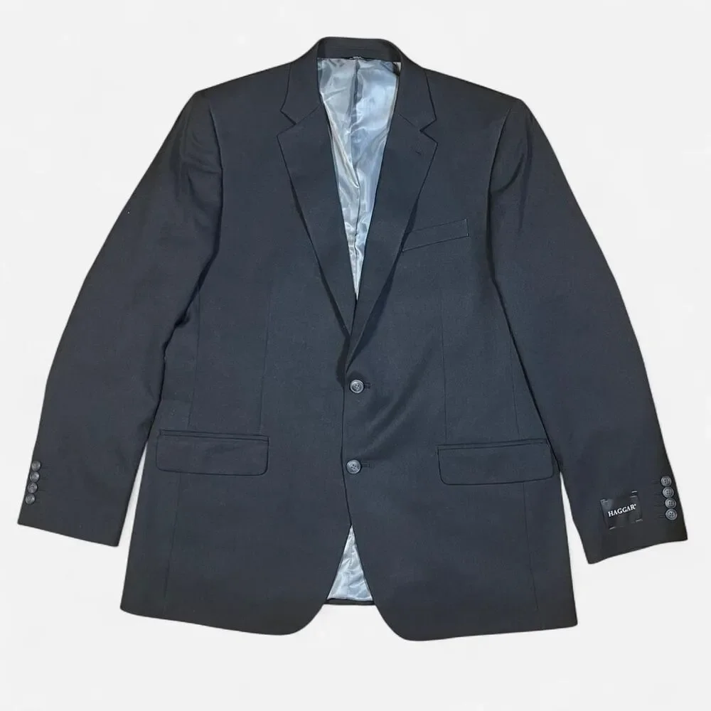 Haggar Men's Black and Grey Tailored-jackets